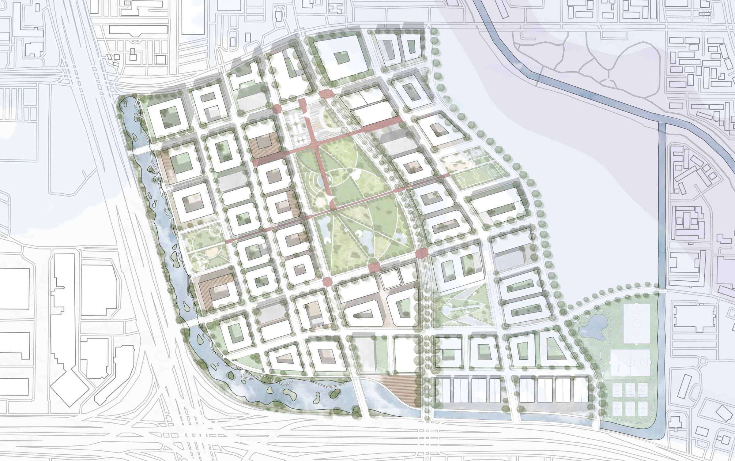 Master plan for the Greenspoint neighborhood